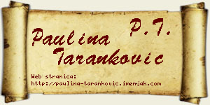 Paulina Taranković vizit kartica